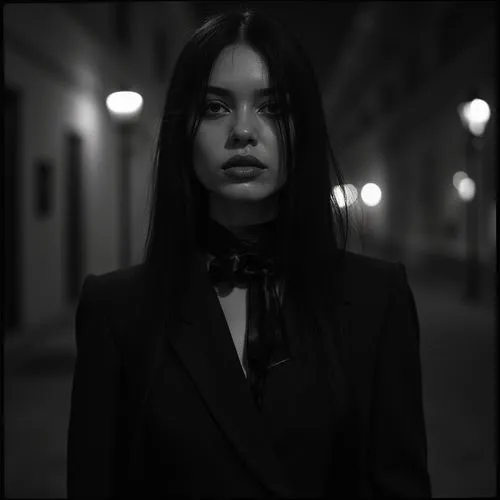 film noir,dark portrait,noir,oscuro,black coat,branca,dark suit,noirs,daveigh,dark angel,morticia,margot,furuta,noirish,isolda,tragedienne,city ​​portrait,corpo,black suit,femme fatale,Photography,Fashion Photography,Fashion Photography 11