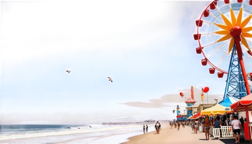 santa monica pier,santa monica,seaside resort,coney island,scheveningen,fairground,santa cruz,santamonica,summer beach umbrellas,sea beach-marigold,seaside country,colored pencil background,photo painting,funfair,seaside,annual fair,the touquet,world digital painting,pismo beach,amusement ride,Conceptual Art,Fantasy,Fantasy 01