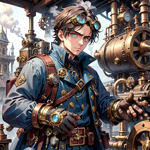 steampunk,steampunk gears,machinist,seamico,clockmaker,steamboy,watchmaker,clockworks,engineer,engineman,galleon,brunel,babbage,industrialist,lehzen,aeronauts,backflow,charlotta,alchemist,refineria,Anime,Anime,General