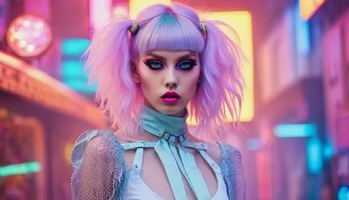 rayon,fashion doll,fashion dolls,electropop,derivable,dollhouse,neon makeup,neon light,synth,cyberia,neon lights,cyberworld,cyberpunk,kerli,replicant,cyberpunks,bjd,synthpop,futurepop,doll's facial features,Conceptual Art,Sci-Fi,Sci-Fi 19