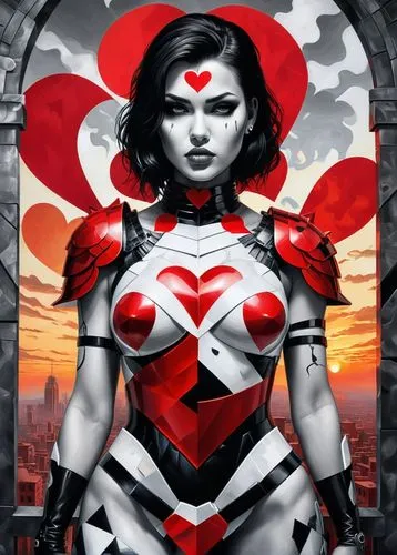 queen of hearts,red super hero,wonderwoman,wonder woman city,wonder woman,themyscira,elektra,superhero background,super heroine,darna,barda,scarlet witch,romanoff,superheroine,red background,red heart,super woman,fantasy woman,baroness,red cape,Art,Artistic Painting,Artistic Painting 45