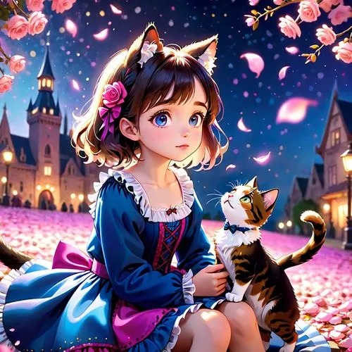 fairy tale character,fairy tale,belle,wonderland,aerith,children's background,magicienne,dream world,cinderella,little girl in pink dress,dorothy,magical,storybook,little girl fairy,fantasy picture,storybook character,doll cat,ghibli,fairy tale icons,bns,Anime,Anime,Cartoon