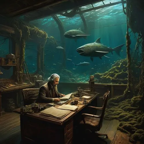 underwater background,aquarium,sci fiction illustration,fantasy picture,ocean underwater,aquarium inhabitants,mermaid background,aqua studio,aquariums,underwater landscape,world digital painting,underwater world,fantasy art,oceanographer,aquarist,game illustration,study room,aquaculture,fisheries,wyland