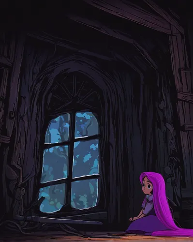 rapunzel,starfire,tangled,mermaid background,little mermaid,fairy door,la violetta,enchanted,cinderella,shelter,witch's house,background ivy,the little girl's room,ariel,threshold,the window,backgrounds,cartoon video game background,fairy tale,aladdin,Illustration,Paper based,Paper Based 27