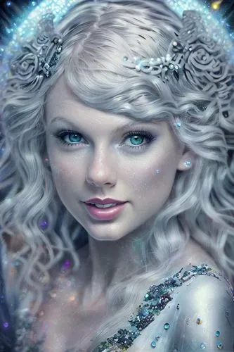 Taylor Swift extremely detailed professional photography of (((an ethereal spirit))) with a mischievous smile and glowy eyes. Otherworldly creature, magical scene, an incredibly beautiful world of won