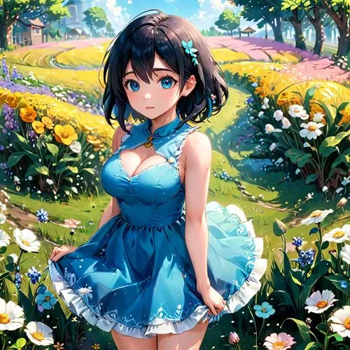 tsukiko,spring background,springtime background,kumiko,haruhi,flower background,Anime,Anime,Realistic