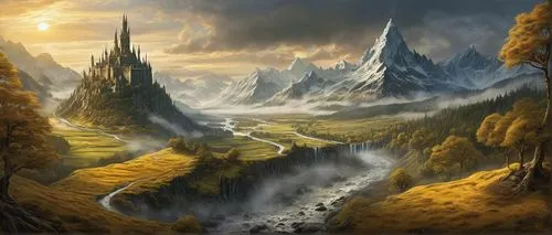 fantasy landscape,fantasy picture,fantasy art,northrend,mountainous landscape,mountain landscape,autumn mountains,mountain valleys,the valley of the,yellow mountains,karst landscape,volcanic landscape,mountainous landforms,fallen giants valley,landscape background,3d fantasy,high landscape,landscapes,heroic fantasy,world digital painting,Illustration,Black and White,Black and White 19