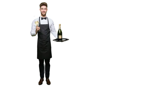 waiter,champagne flute,chef,men chef,champagne cocktail,martini glass,wine cocktail,chef's uniform,barman,bartender,tall man,standing man,stemware,long son,wineglass,pepper mill,stilts,elongated,caterer,champagne bottle,Illustration,Abstract Fantasy,Abstract Fantasy 06