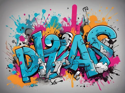 Create a cool and edgy t-shirt design with a graffiti-style rendering of the word 'ideas'.,grafiti,pismis 24,logo header,typography,paz-3205,digiart,80's design,pop art style,grafitty,days,arts,napis,