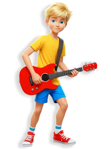 adrien,guitar player,guitarist,johny,guiterrez,lucas,guitton,guitar,playing the guitar,edit icon,guitor,hayner,3d rendered,children's background,guitarra,3d render,uke,3d figure,guitare,miniace,Unique,Design,Sticker