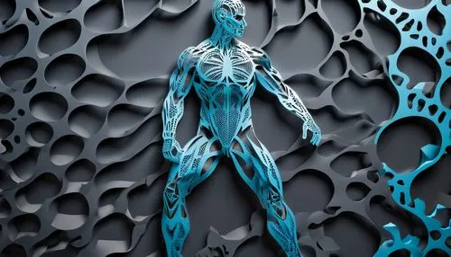 biomechanical,nekron,3d man,tron,hydroid,morphogenetic,Unique,Paper Cuts,Paper Cuts 04