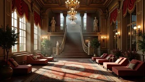 royal interior,ritzau,entrance hall,hallway,baccarat,ornate room,grand hotel europe,victorian room,staircase,europe palace,cliveden,crown palace,grand hotel,driehaus,foyer,cochere,staircases,chateau,grandeur,luxury hotel