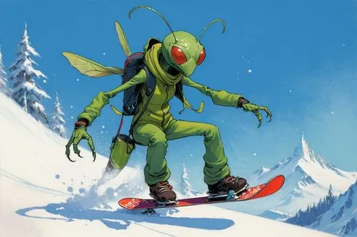 snowboarder,skiied,skier,skiier,ski,freeskiing,Illustration,Paper based,Paper Based 17