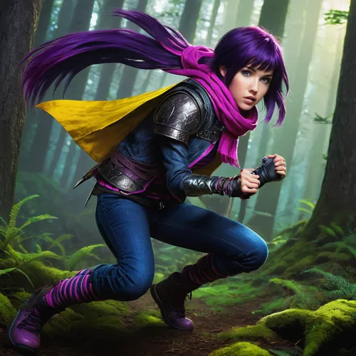 violet head elf,huntress,monsoon banner,viola,la violetta,the hummingbird hawk-purple,the enchantress,sprint woman,purple,abra,digital compositing,game illustration,wall,fantasy woman,action-adventure game,fantasy picture,mulan,lavendar,violet,cg artwork,Illustration,Black and White,Black and White 26