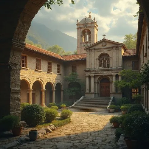 sapienza,monastery,cloistered,theed,kotor,briarcliff,convent,monasteries,convento,venanzio,decani,monasterio,marycrest,assisi,antigua guatemala,parador,artena,universita,monastery of santa maria delle grazie,monasterium,Photography,General,Realistic