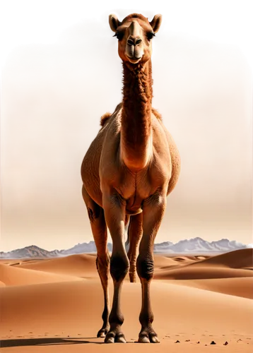 Desert camel, standing pose, majestic, furry body, long eyelashes, humps on back, soft sunlight, warm beige color tone, shallow depth of field, 3/4 composition, cinematic lighting, detailed texture, r