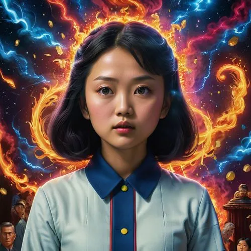 kimchee,sci fiction illustration,world digital painting,imaginasian,digital painting,kochiyama,chungli,mulan,yangmei,xiaoxi,xiaomei,tsuneo,digital art,metahuman,asian vision,xianwen,zhiwen,telepaths,digital illustration,xiaoli,Illustration,Retro,Retro 16