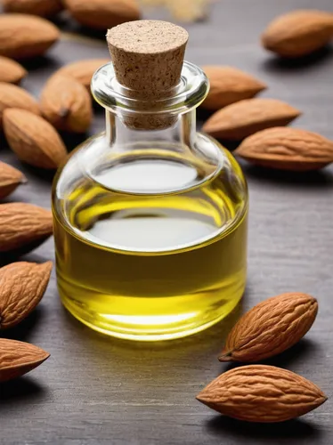 Write a persuasive advertisement highlighting the all-natural and organic properties of almond oil.,almond oil,walnut oil,argan tree,wheat germ oil,jojoba oil,soybean oil,argan,indian almond,grape see