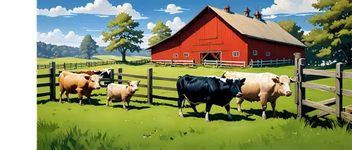 livestock farming,cows on pasture,cattle dairy,farm animals,farm background,dairy cattle,simmental cattle,holstein cattle,domestic cattle,livestock,stock farming,farm pack,ruminants,farmstead,cow herd,dairy cows,pasture,oxen,background vector,red barn,Conceptual Art,Oil color,Oil Color 04