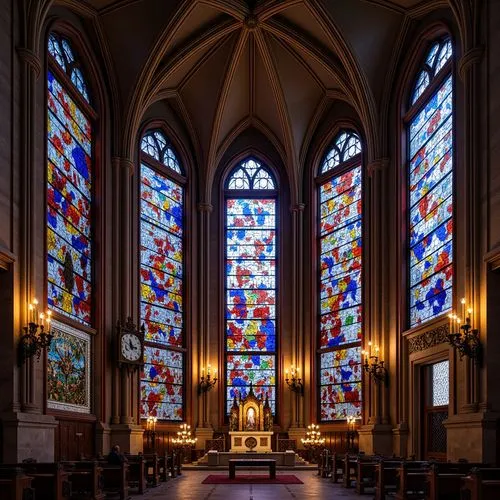 stained glass windows,stained glass,stained glass window,transept,church windows,presbytery,st marienkirche,cathedral st gallen,ulm minster,duomo,main organ,church window,marienkirche,interior view,choir,pieterskerk,the interior,altarpiece,kerk,aachen cathedral