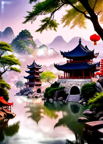 cartoon video game background,qingcheng,asian architecture,oriental,world digital painting,landscape background,oriental painting,japanese background,japan landscape,qibao,teahouse,shaoming,tianxia,shuozhou,taoist,fantasy landscape,teahouses,chaozhou,the golden pavilion,baoding,Conceptual Art,Fantasy,Fantasy 02