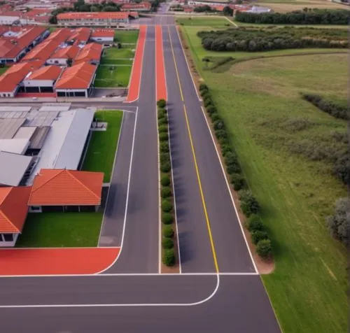 urban leds, modern, ,helipad,paved square,inland port,air strip,race track,airfield,road marking,logistics drone,hospital landing pad,bicycle lane,rescue helipad,taxiway,bicycle path,new housing devel