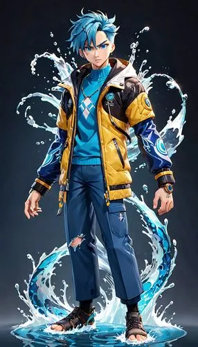 sakana,3d figure,sea god,2d,sea man,game figure,shinkiari,male character,stylish boy,naruto,saji,e-flood,goku,tsunami,my hero academia,tangelo,son goku,aqua,kame sennin,electro,Anime,Anime,General