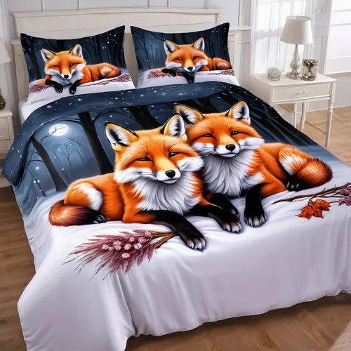 duvet cover,bed linen,bedding,fox stacked animals,foxes,bed sheet,baby bed,cute fox,bunk bed,firefox,bed,fox,fox hunting,duvet,soft furniture,vulpes vulpes,waterbed,child fox,futon pad,bed frame,Conceptual Art,Fantasy,Fantasy 30