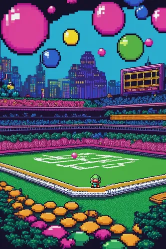 ballpark,baseball park,baseball stadium,baseball diamond,baseball field,baseball drawing,sports game,turbografx-16,pixel cells,80s,baseball,cosmos field,sports balls,playing field,pixel art,pitch,ball sports,stadium falcon,cartoon video game background,fantasy city,Unique,Pixel,Pixel 02