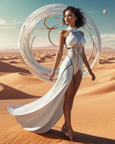 Pretty Girl, Desert Planet,wadjet,inanna,desert rose,barsoom,girl on the dune,sand rose,horoscope libra,dune,afrofuturism,fantasy woman,fantasy art,asherah,fantasy picture,volantis,arrakis,ashtar,hesp