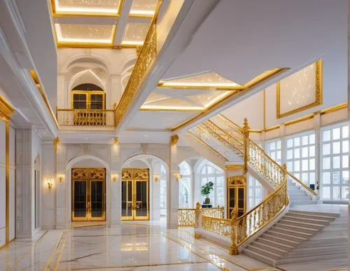 marble palace,luxury home interior,entrance hall,luxury property,crown palace,emirates palace hotel,luxury hotel,gold stucco frame,ballroom,outside staircase,hallway,hotel hall,lobby,royal interior,in