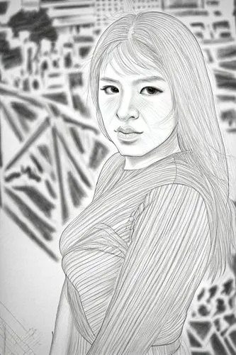 city ​​portrait,comic halftone woman,wireframe graphics,girl drawing,photo painting,line drawing,animated cartoon,graphite,charcoal drawing,potrait,drawing mannequin,camera drawing,coloring picture,in photoshop,game drawing,drawing,picture design,illustrator,frame drawing,grayscale,Design Sketch,Design Sketch,Character Sketch