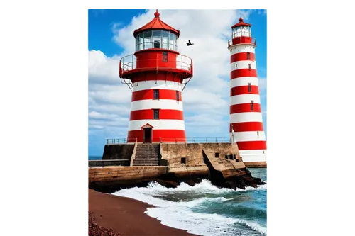 red lighthouse,lighthouses,electric lighthouse,petit minou lighthouse,phare,light house,lighthouse,rubjerg knude lighthouse,farol,capbreton,faro,anglet,lightkeeper,happisburgh,groix,maiden's tower,biarritz,anchorages,wimereux,hirtshals,Art,Classical Oil Painting,Classical Oil Painting 43