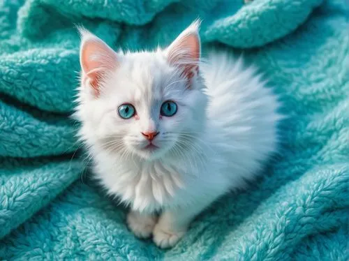 cat with blue eyes,blue eyes cat,cat on a blue background,cute cat,blue eyes,kitten,Photography,General,Fantasy