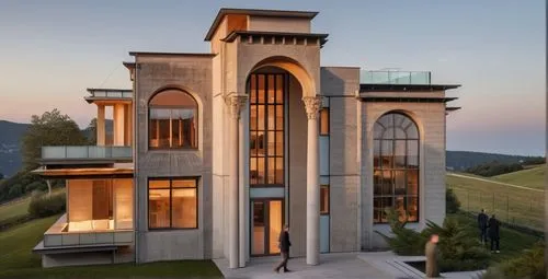 Modern Villa, at dusk,dunes house,modern architecture,luxury property,modern house,luxury home,build by mirza golam pir,luxury real estate,house of allah,beautiful home,jewelry（architecture）,contempor