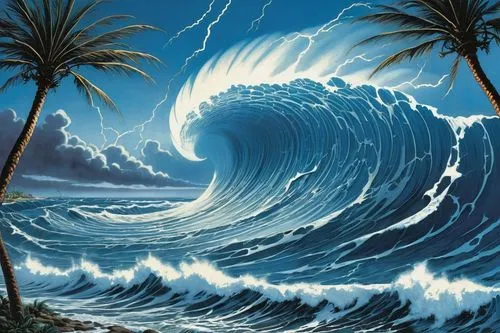 tsunami,big wave,tidal wave,japanese waves,big waves,ocean background,ocean waves,poseidon,japanese wave,wave pattern,waves,ocean,sea storm,pacific,wave,el mar,sea,japanese wave paper,water waves,rogue wave,Illustration,Retro,Retro 01