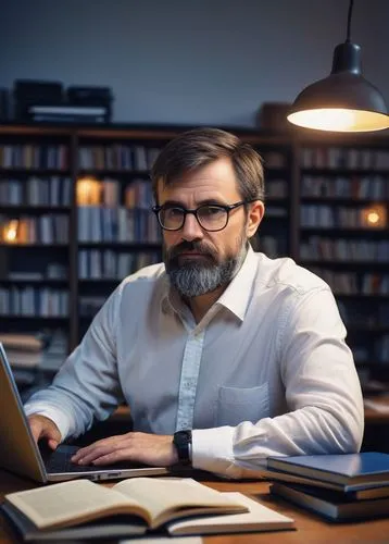 offerman,man with a computer,professorial,ferrazzi,klosterman,kudayev,ardagh,liczbinski,graybeard,jemaine,author,bibliographer,gutenberg,librarian,vujovic,cortazar,malakov,slavoj,genealogists,reading glasses,Illustration,Black and White,Black and White 23