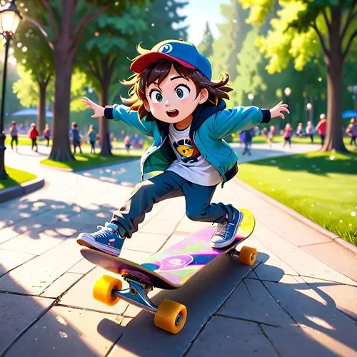 take random skate board, maki it dancing in park,southpark style,summer,skater,skating,artistic roller skating,skater boy,roller skating,skaters,clap skate,skate board,inline skating,skateboarder,woma