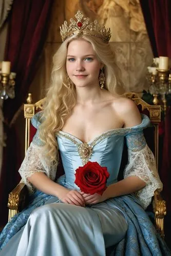 queen of hearts,princess sofia,cinderella,white rose snow queen,heart with crown,miss circassian,iulia hasdeu castle,celtic queen,blue rose,old elisabeth,ball gown,queen anne,queen s,diademhäher,bridal clothing,cepora judith,celtic woman,mazarine blue,tiara,debutante,Illustration,Realistic Fantasy,Realistic Fantasy 14