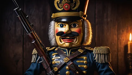 decorative nutcracker,nutcracker,grenadier,kaiser wilhelm,kaiser wilhelm ii,military officer,napoleon bonaparte,admiral von tromp,naval officer,the emperor's mustache,red army rifleman,pickelhaube,german helmet,brigadier,prussian,kokoshnik,mainzelmännchen,uncle sam,the sandpiper general,colonel,Conceptual Art,Oil color,Oil Color 16