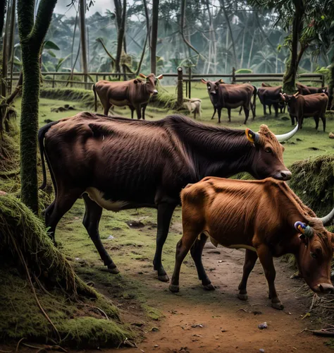 a Balinese cattle farm,livestock farming,cows on pasture,cattle crossing,domestic cattle,oxen,cow herd,ruminants,livestock,dairy cattle,horned cows,ox cart,cattle,heifers,galloway cattle,cows,beef cat