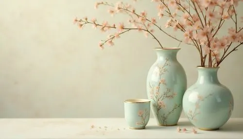 japanese floral background,copper vase,flower vases,ikebana,vases,vase,flower vase,still life of spring,yinzhen,still life photography,stoneware,floral japanese,verdigris,glazes,opaline,ceramist,plum blossoms,ceramiche,pastel wallpaper,earthenware,Photography,General,Realistic