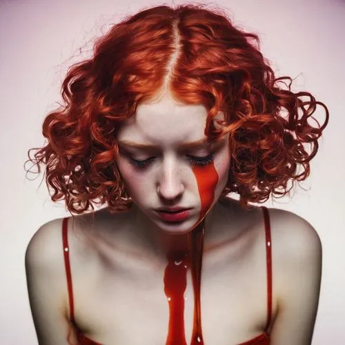 suspiria,hemorrhage,bloodsucker,reddened,sanguine,redhead doll,Illustration,Retro,Retro 05