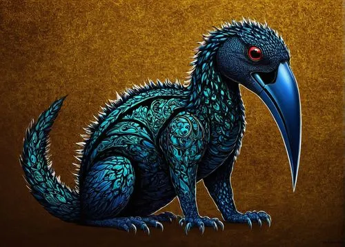 **Input 1,a blue bird sitting on top of a brown background,hypsilophodon,eoraptor,dromaeosaurs,microraptor,deinonychus,dromaeosaurus,airavata,ergaster,dilophosaurus,oviraptorosaurs,tyrannus,oviraptori