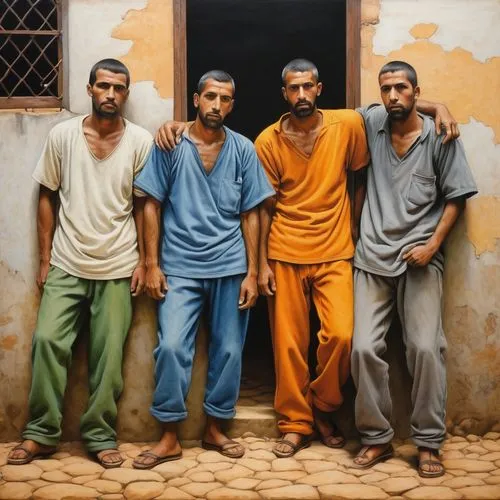 monks,oil painting on canvas,oil painting,prisoner,prison,oil on canvas,indian art,kerala,orange robes,men sitting,by chaitanya k,buddhists monks,khokhloma painting,seven citizens of the country,health care workers,india,popular art,seller,contemporary witnesses,forced labour,Art,Classical Oil Painting,Classical Oil Painting 34