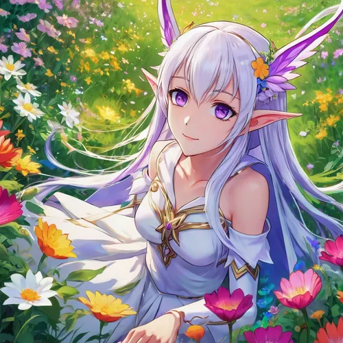 spring unicorn,flower background,spring background,iris,easter banner,flower fairy,springtime background,holding flowers,unicorn background,sea of flowers,easter background,lilac blossom,field of flowers,fae,precious lilac,butterfly background,floral background,garden fairy,spring leaf background,flora,Illustration,Japanese style,Japanese Style 03