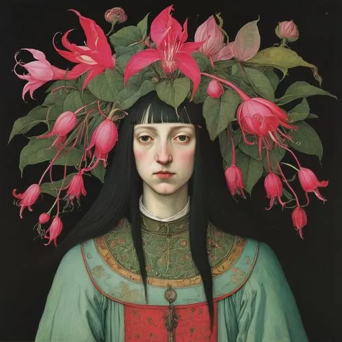 primavera,arcimboldi,memling,flora,flowerhead,petrarca,Illustration,Paper based,Paper Based 19