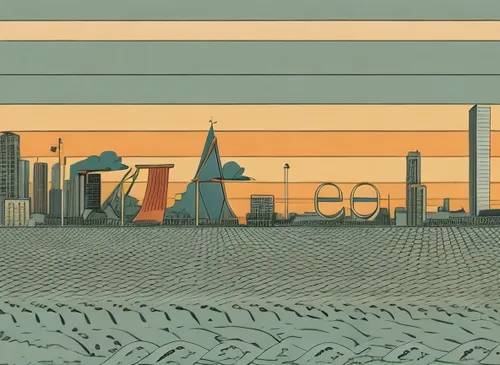 industrial landscape,city skyline,post-apocalyptic landscape,refinery,cities,matruschka,doha,city cities,metropolis,desertification,futuristic landscape,tianjin,cityscape,metropolises,dubai,dhabi,dubai desert,tel aviv,desert,panoramical,Calligraphy,Illustration,Graphic Illustration