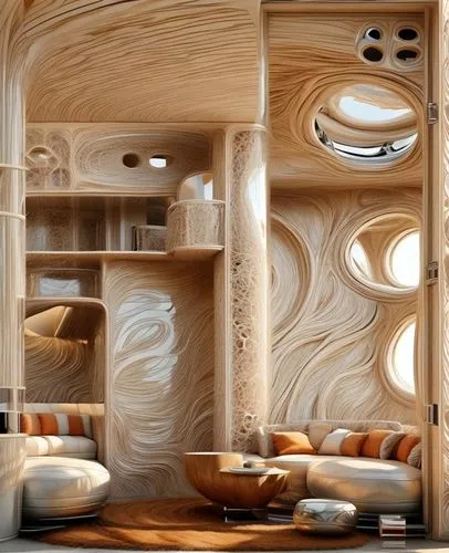 ufo interior,wood art,interior modern design,interior design,bookshelves,interior decoration,wooden sauna,laminated wood,patterned wood decoration,contemporary decor,wooden construction,modern decor,bookshelf,kitchen design,wood structure,interiors,ceiling construction,woodwork,plywood,search interior solutions