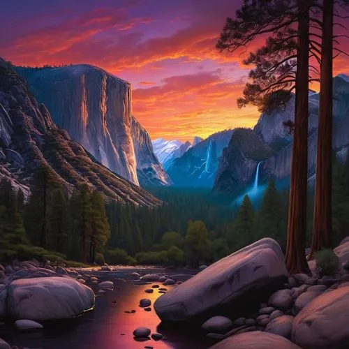 yosemite,yosemite park,yosemite national park,landscape background,yosemite valley,half dome,salt meadow landscape,mountain sunrise,mountain landscape,fantasy landscape,nature landscape,world digital painting,beautiful landscape,mountain scene,canyon,valley,half-dome,alpine sunset,natural landscape,zion,Conceptual Art,Fantasy,Fantasy 03